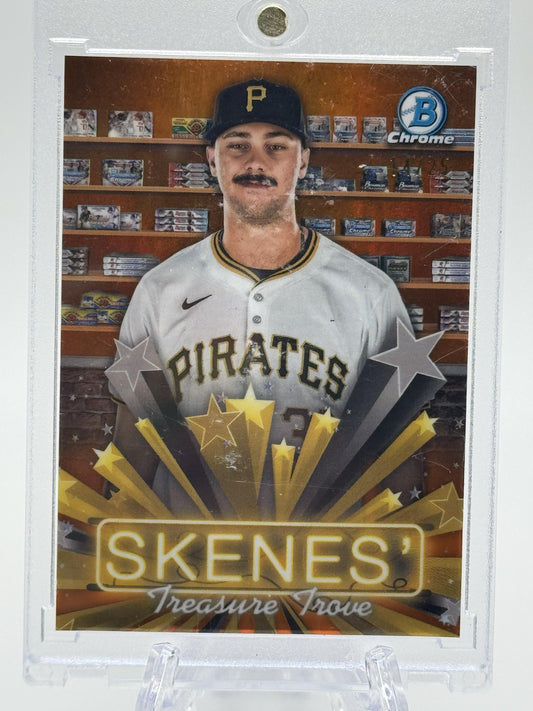 2025 Bowman #HS-13 Paul Skenes Hobby Stars Orange Refractor #/25