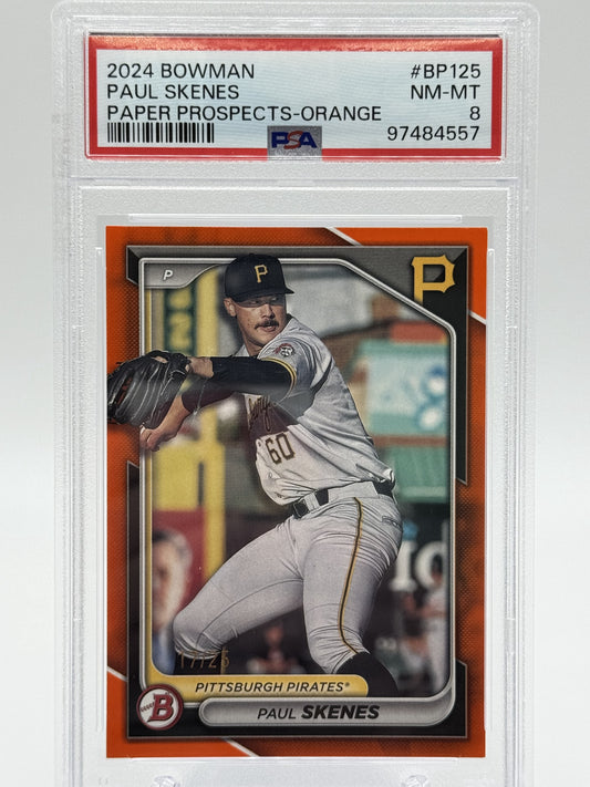 2024 Bowman #BP-125 Paul Skenes Prospects Orange PSA 9 #/25