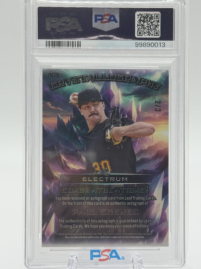 2024 Leaf Electrum #CPS1 Paul Skenes Crystallography AUTO Silver #/3