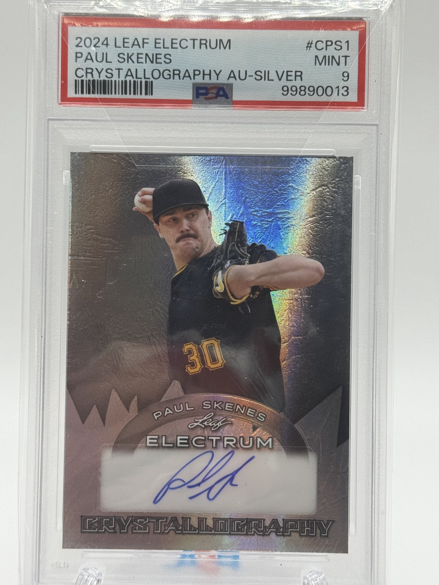 2024 Leaf Electrum #CPS1 Paul Skenes Crystallography AUTO Silver #/3