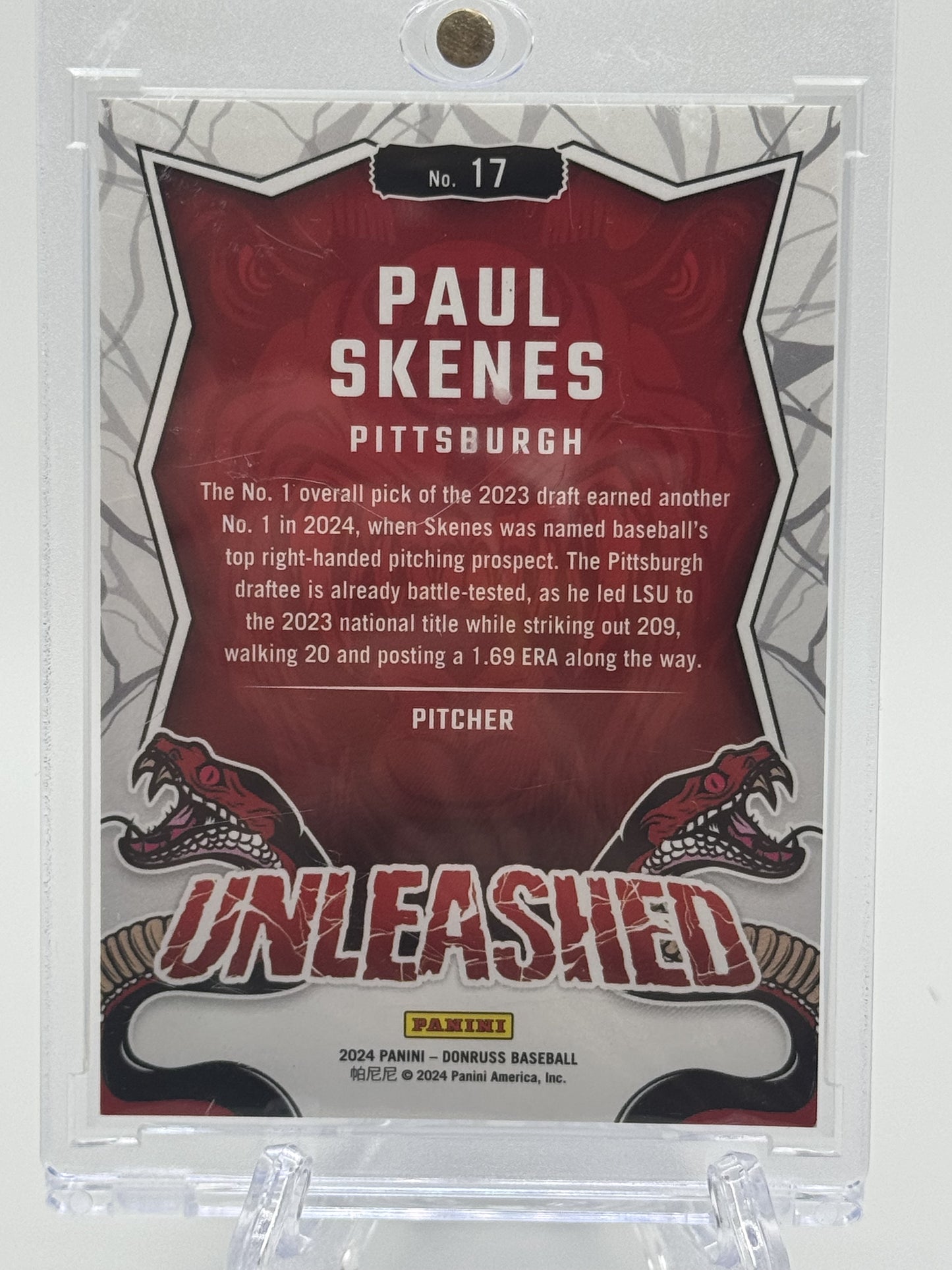 2024 Donruss #17 Paul Skenes Unleashed Green Ice #/15