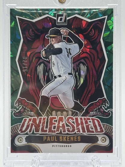 2024 Donruss #17 Paul Skenes Unleashed Green Ice #/15