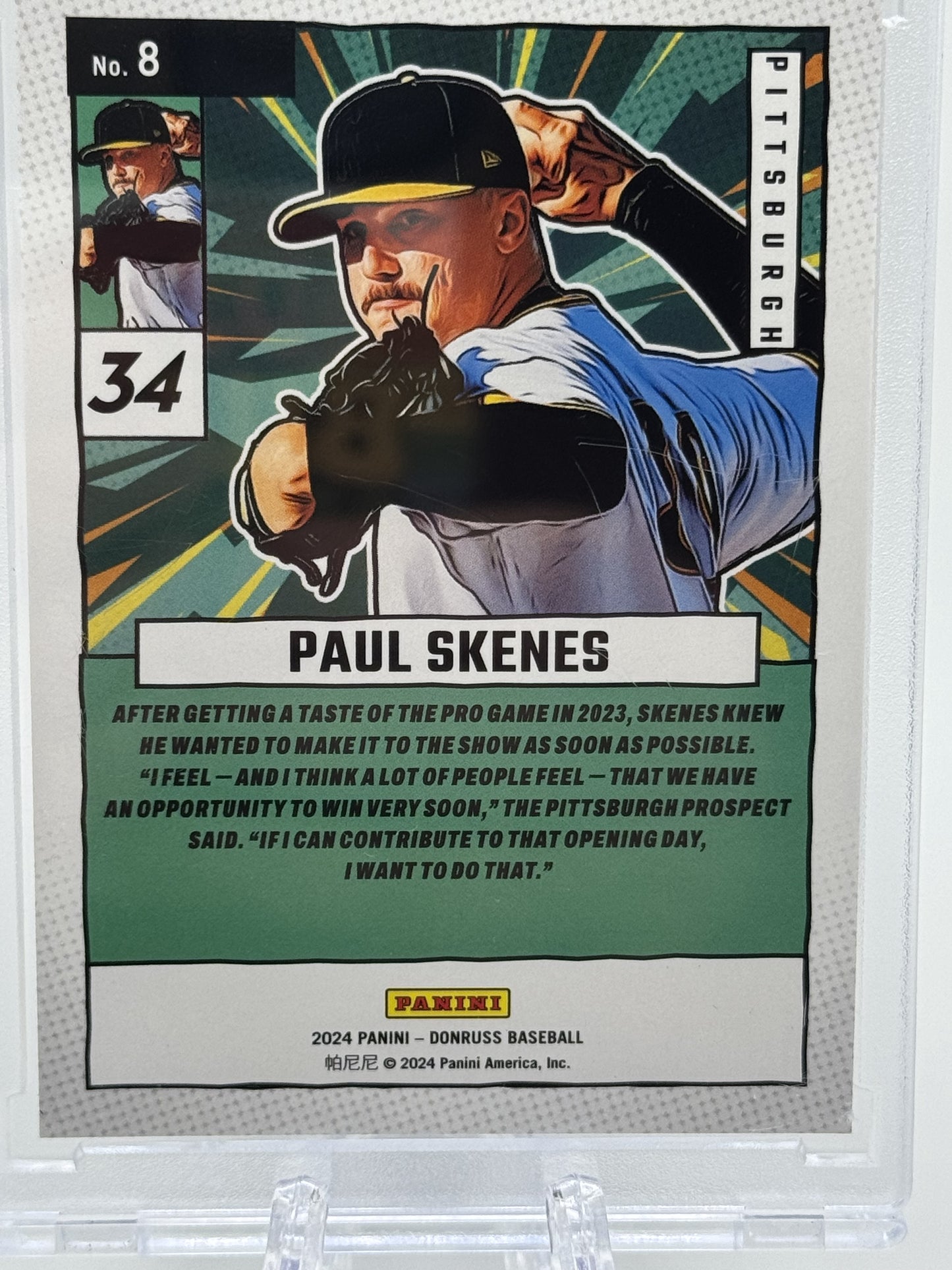 2024 Donruss #8 Paul Skenes Diamond Marvels Green Ice #/15