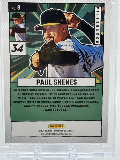 2024 Donruss #8 Paul Skenes Diamond Marvels Green Ice #/15