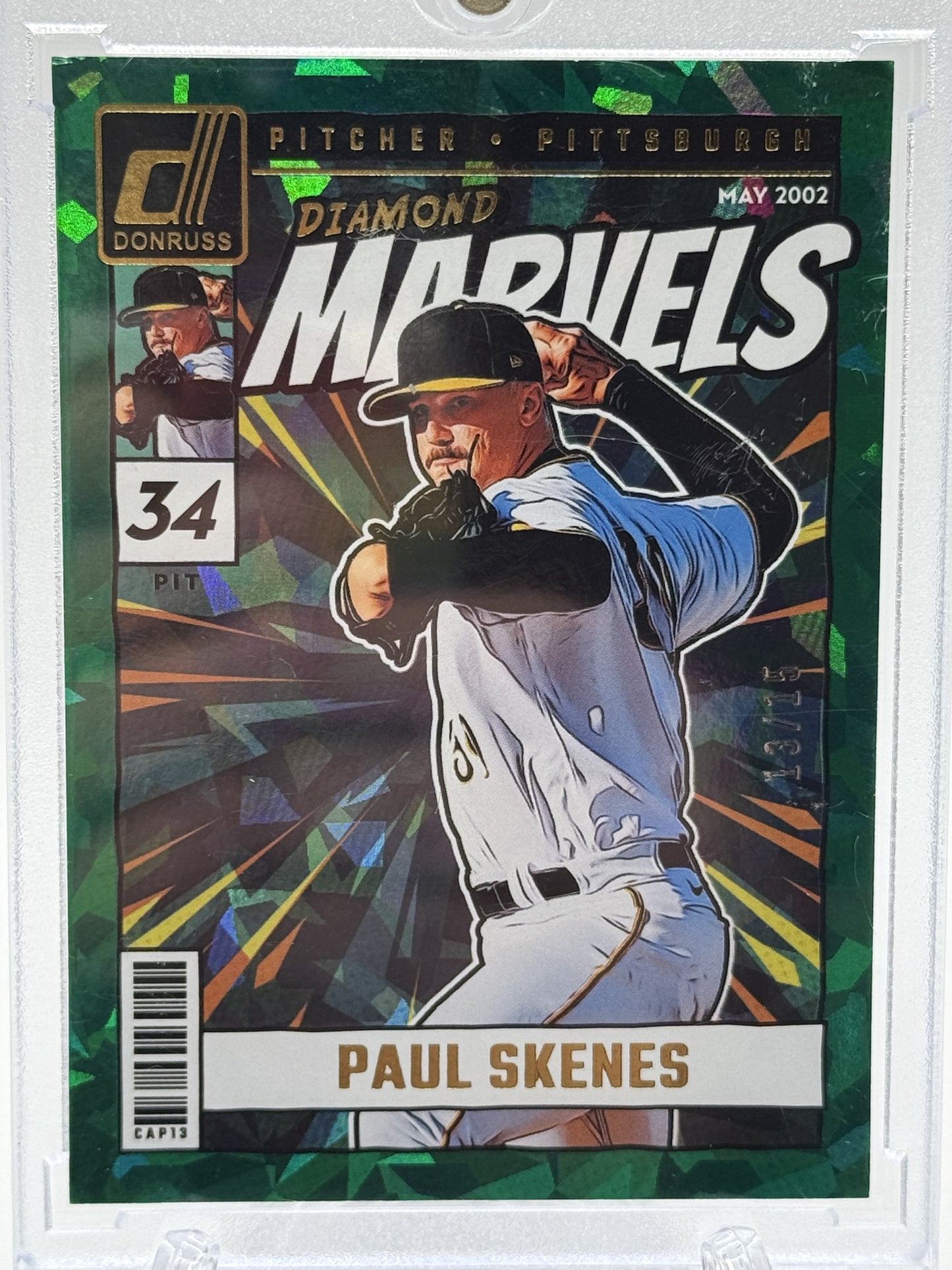2024 Donruss #8 Paul Skenes Diamond Marvels Green Ice #/15