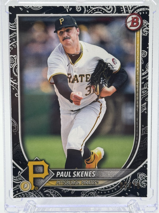 2025 Bowman #30 Paul Skenes #30 Black Bandana Pattern # 5/10