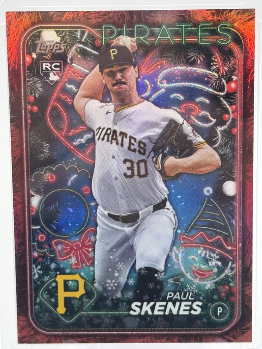 2024 Topps Holiday #H165 Paul Skenes Red # 8/10