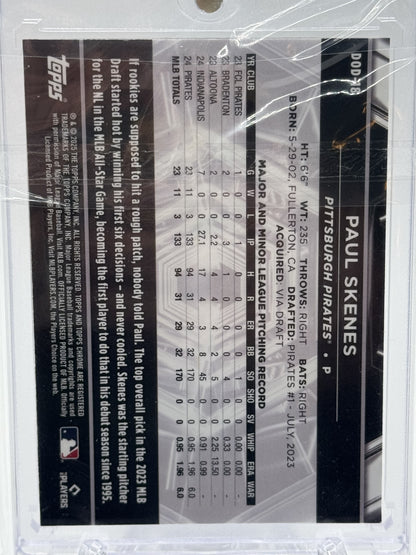 2025 Topps Chrome Black #DOD-18 Paul Skenes Depth of Darkness