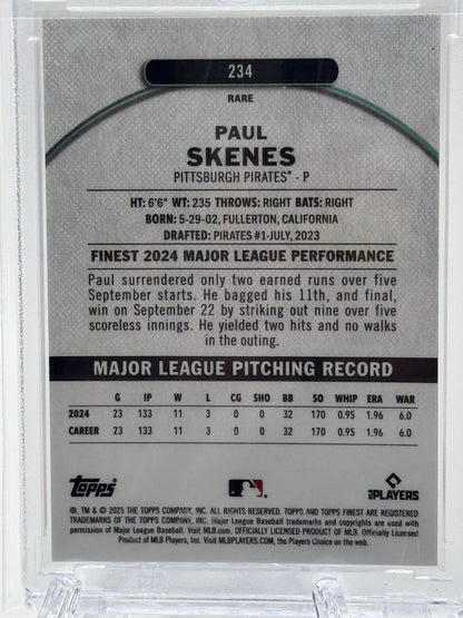 2025 Finest #234 Paul Skenes Orange # 6/15