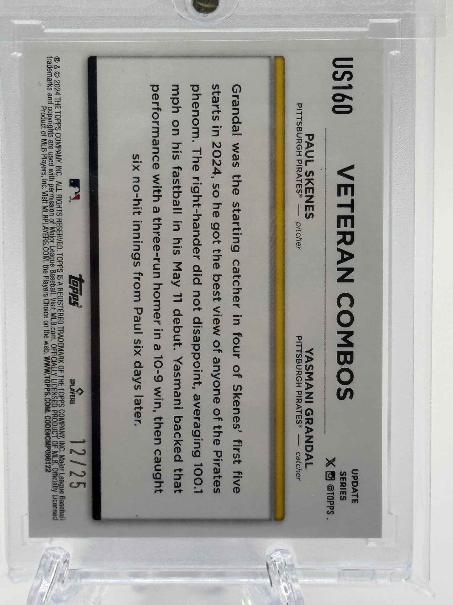 2024 Topps Update #US160  Paul Skenes Memorial Day Camo # 12/25