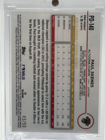 2024 Topps Pro Debut #PD-140 Paul Skenes Gold Foil # 45/50