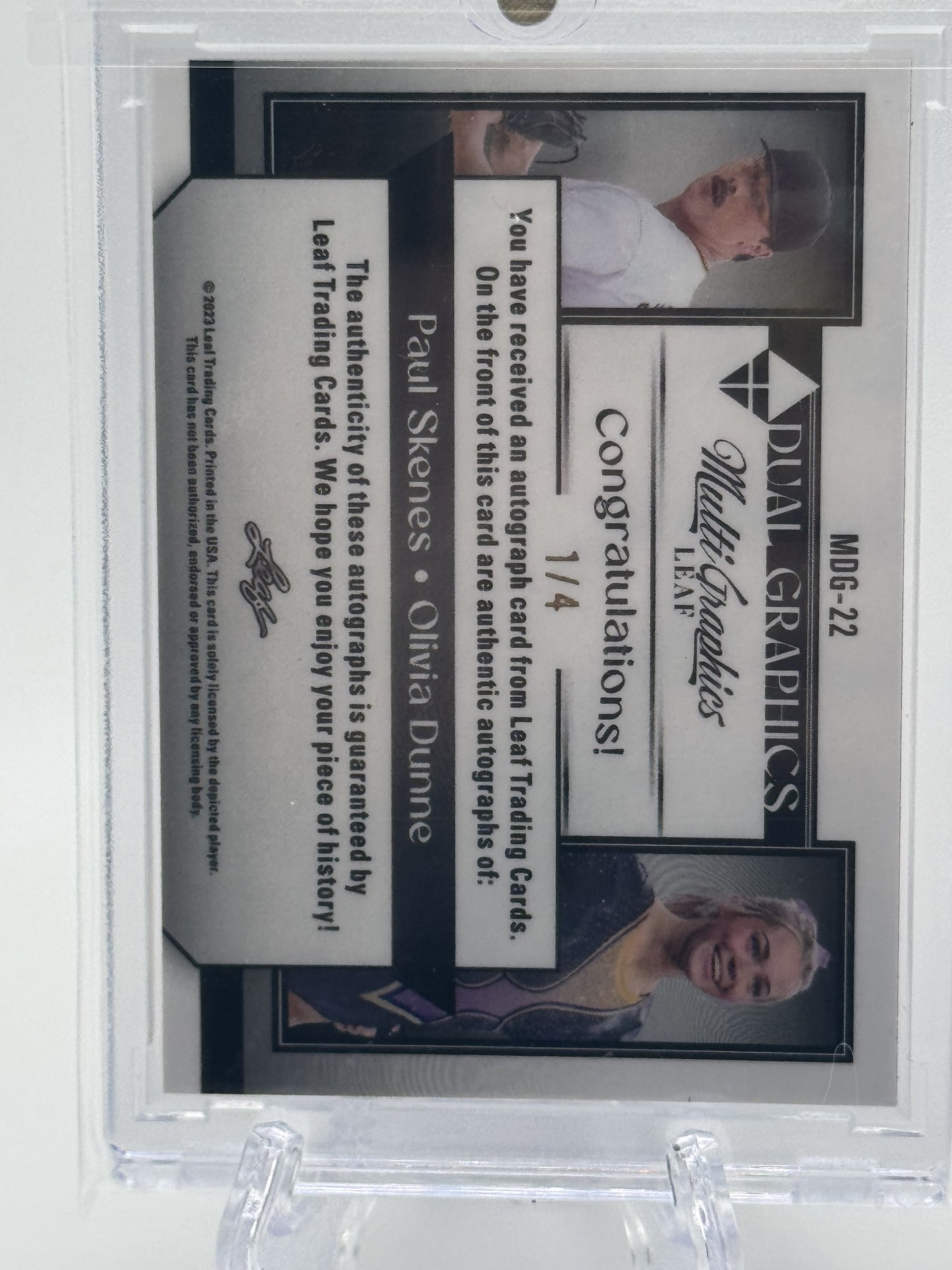 2023 Leaf Eclectic - #MDG-22 Paul Skenes / Olivia Dunne Red Kaleidoscope 1/4