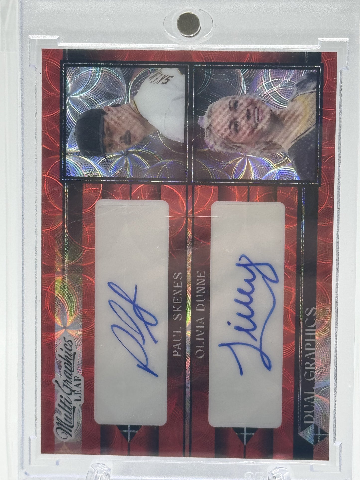 2023 Leaf Eclectic - #MDG-22 Paul Skenes / Olivia Dunne Red Kaleidoscope 1/4