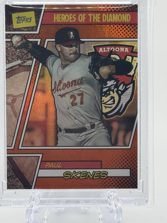 Paul Skenes Heroes Diamond Orange Foil card