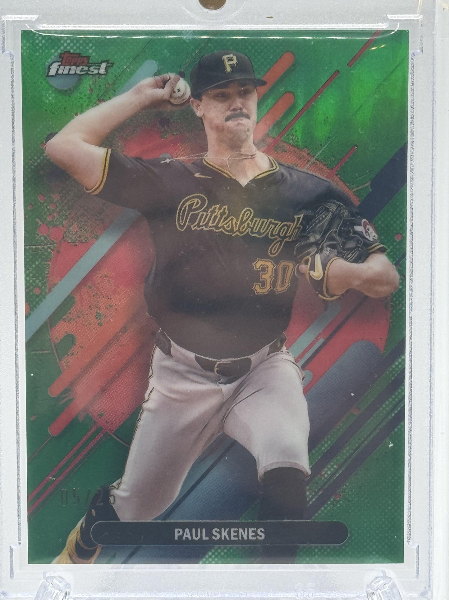 Paul Skenes Green Refractor card