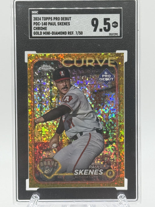 2024 Topps Pro Debut Skenes PDC-140 Chrome Gold Mini 50