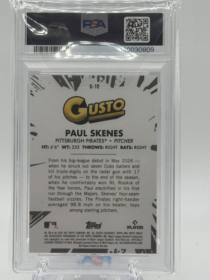 2025 Finest G-10 Paul Skenes Gusto PSA 9