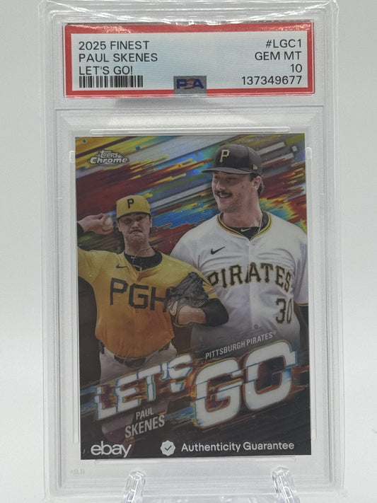 2025 Finest 50 Paul Skenes Oil Spill Refractor PSA 10