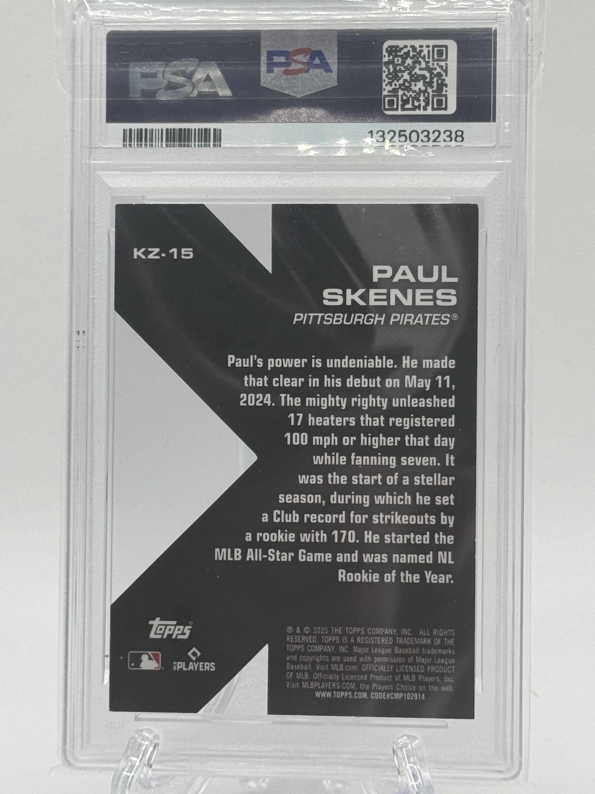 2025 Topps KZ-15 Paul Skenes K Zone Die Cuts PSA 7