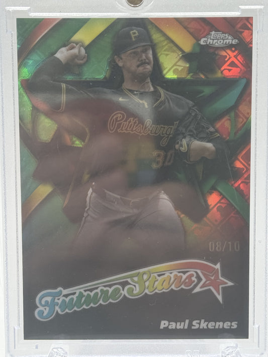 2025 Topps Chrome #FS-2 Paul Skenes Future Stars Black Refractors # 8/10
