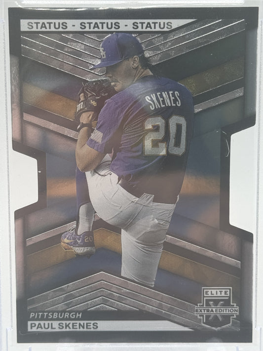 2023 Panini Elite Extra Edition #7 Paul Skenes Status Die Cut # 4/20