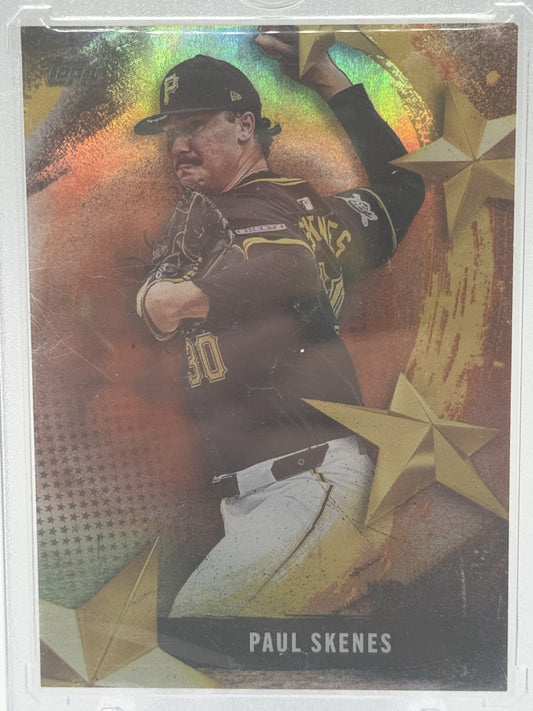 2025 Topps #SMLB-27 Paul Skenes Stars of MLB Orange Foilboard # 21/25