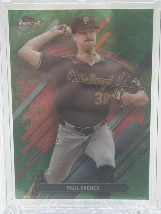 2025 Finest #234 Paul Skenes Green Refractor # 07/25