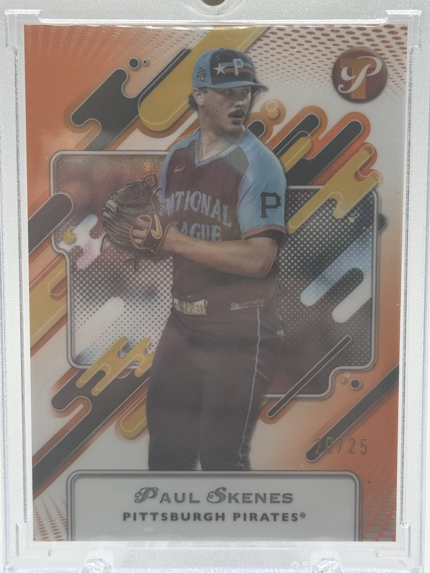 2025 Topps  #285 Paul Skenes Orange Refractor # 20/25