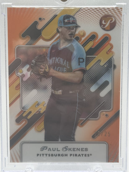 2025 Topps  #285 Paul Skenes Orange Refractor # 20/25