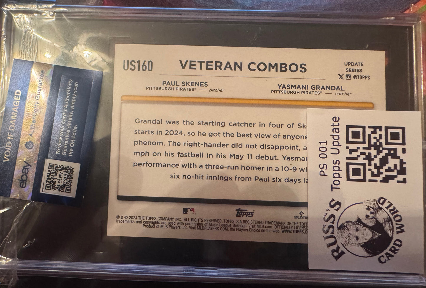 2024 Topps Update #US160 Paul Skenes Platinum  SGC 9